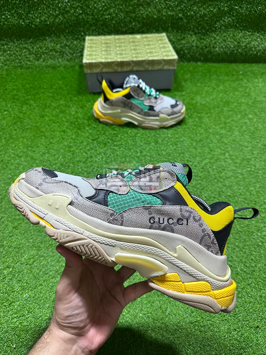 Buy Balenciaga Triple S x Gucci (B Green/Yellow) (Original Quality 1:1)  Online in Pakistan Best Balenciaga Triple S x Gucci (B Green/Yellow)