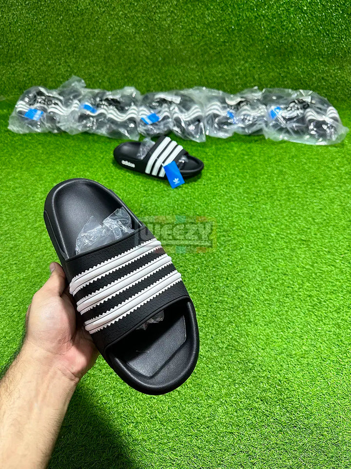 Adidas Stripes Slides (Blk) (Super Comfortable) buy online Pakistan - Weeby Shoes