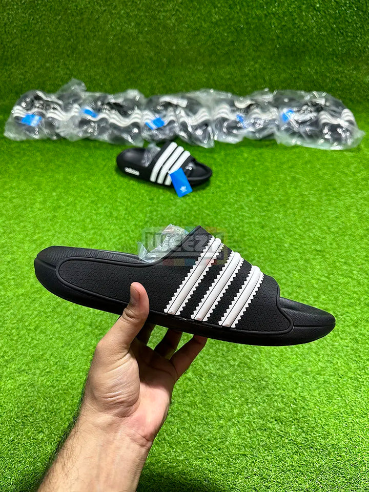 Adidas Stripes Slides (Blk) (Super Comfortable) buy online Pakistan - Weeby Shoes