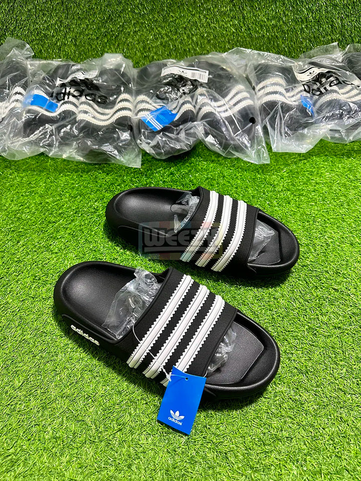 Adidas Stripes Slides (Blk) (Super Comfortable) buy online Pakistan - Weeby Shoes