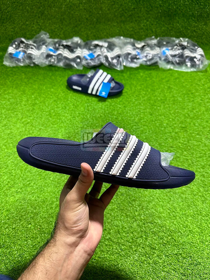 Adidas Stripes Slides (N Blue) (Super Comfortable) buy online Pakistan - Weeby Shoes