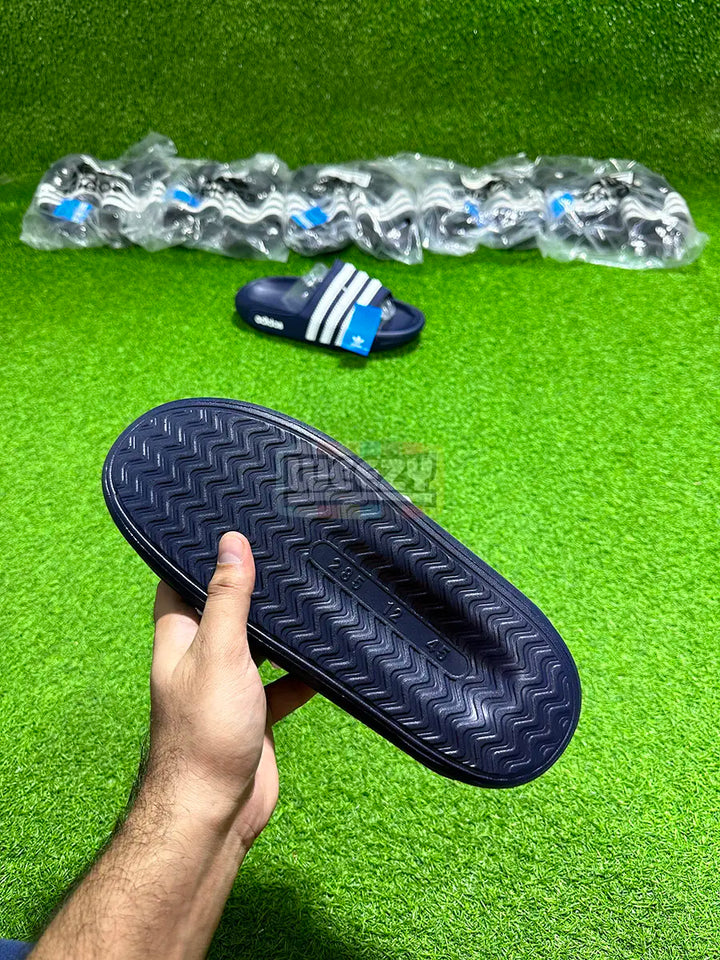 Adidas Stripes Slides (N Blue) (Super Comfortable) buy online Pakistan - Weeby Shoes