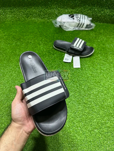 Adidas Superstar Slide (Black Upper/White Stripes)