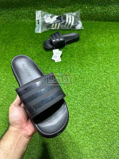 Adidas (T Black Stripes) (Comfy Slide) (Original Quality 1:1)