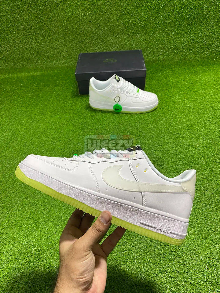 Air Force (Swoosh Tick Glow) (White/Green Base) buy online Pakistan - Weeby Shoes