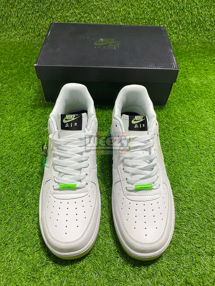 Air Force (Swoosh Tick Glow) (White/Green Base) buy online Pakistan - Weeby Shoes