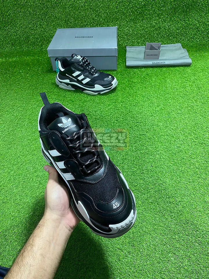 Balenciaga Triple S x Adidas (Blk/W) (Premium Quality) buy online Pakistan - Weeby Shoes