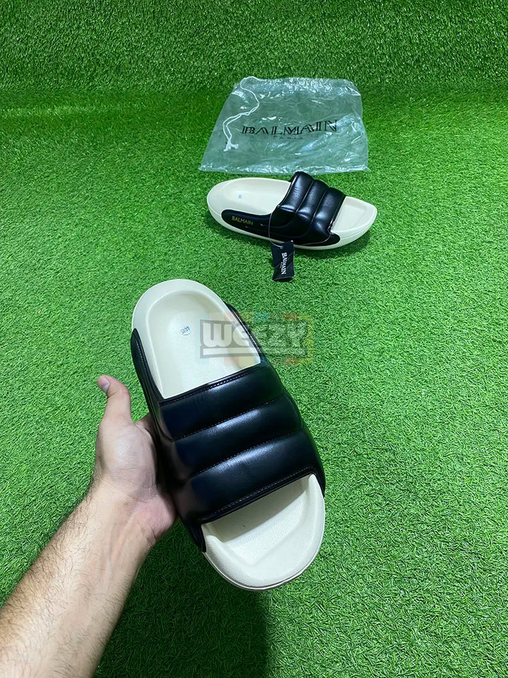 Balmain Slide (Bone/Blk) (Premium Quality) buy online Pakistan - Weeby Shoes