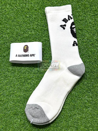 Bathing Ape (White)(Long) Socks