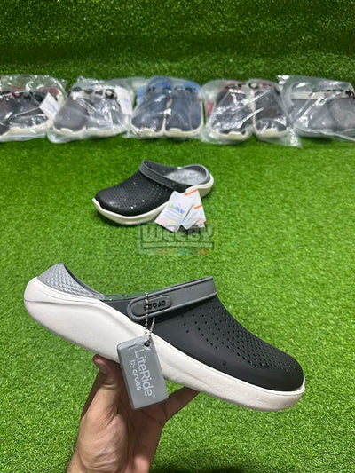 Crocs LiteRide Clogs (Black/White) (Super Soft)