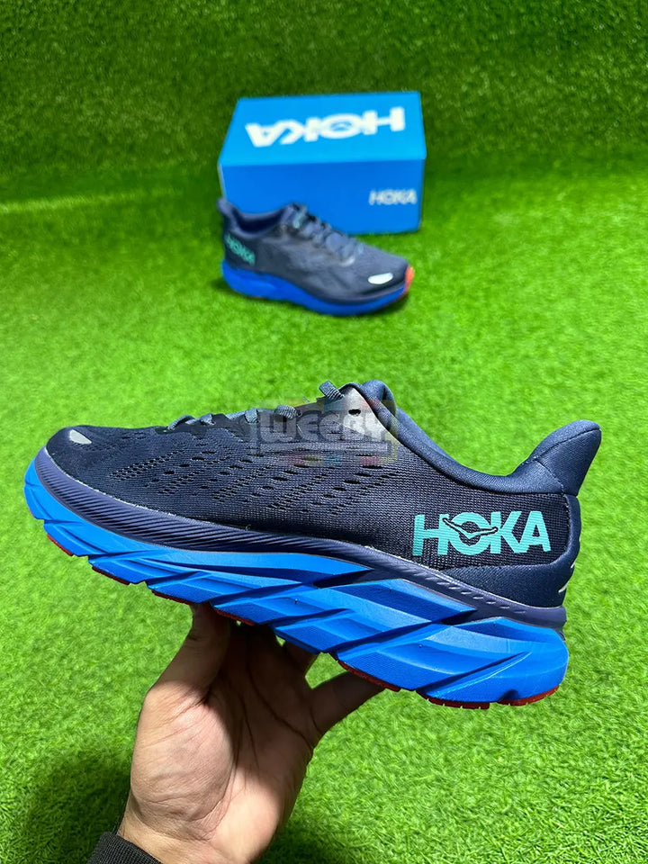 Hoka Clifton 8 (Gr/Blue) (Premium Quality) buy online Pakistan - Weeby Shoes