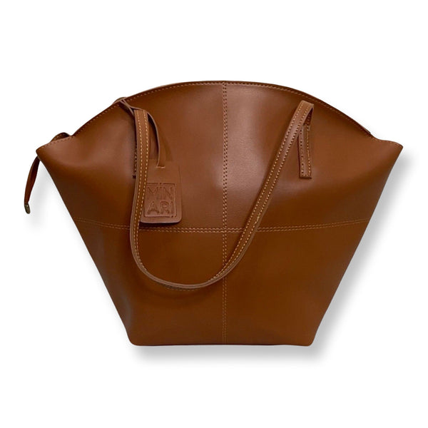 Carly Brown Shoulder Tote Bag