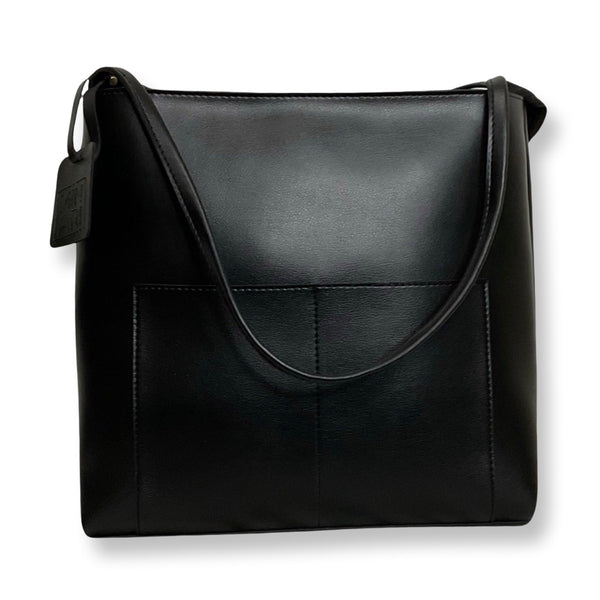 Luna Black Shoulder Tote Bag