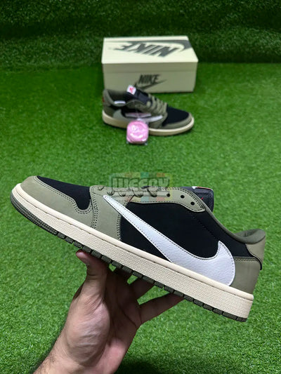 J1 (Low) x Travis Scott (Blk Olive G) (Suede Edition) (Original Quality 1:1)