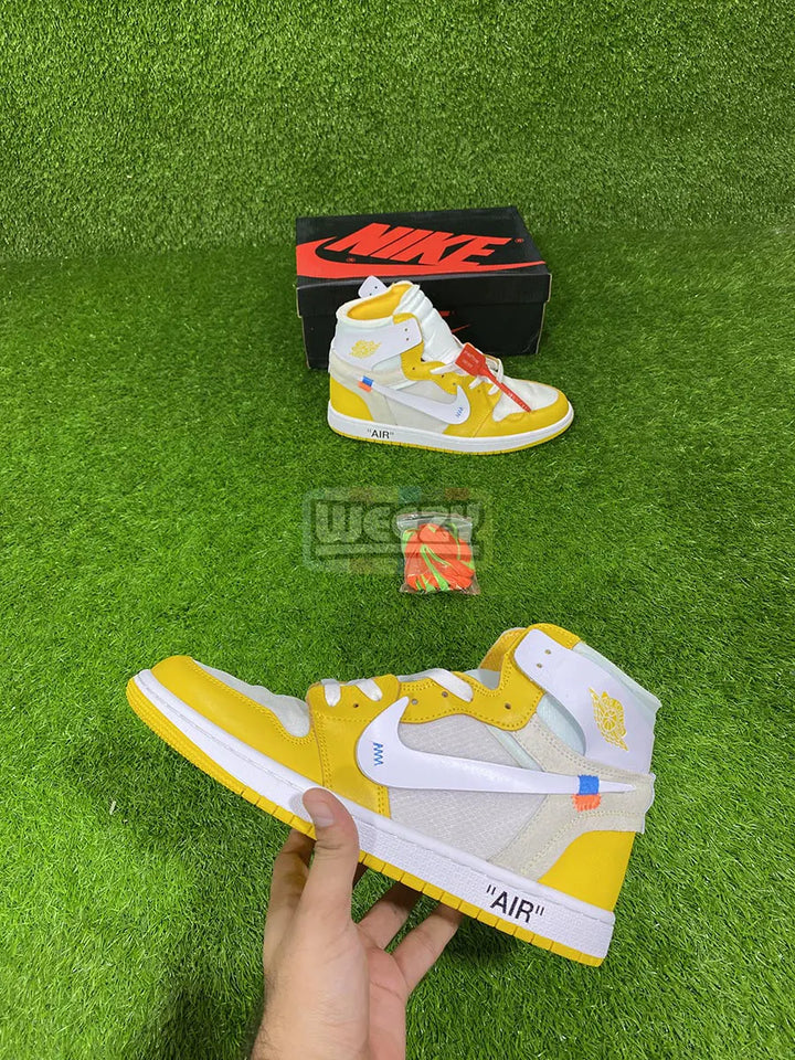 Jordan 1 x Off White (Canary Yellow) buy online Pakistan - Weeby Shoes