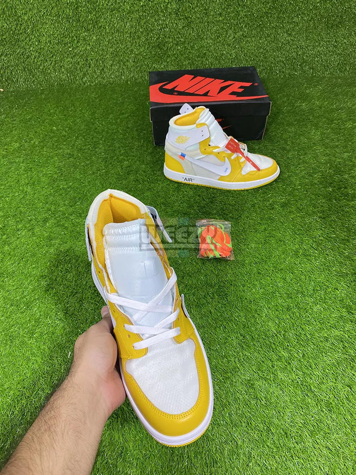 Jordan 1 x Off White (Canary Yellow) buy online Pakistan - Weeby Shoes