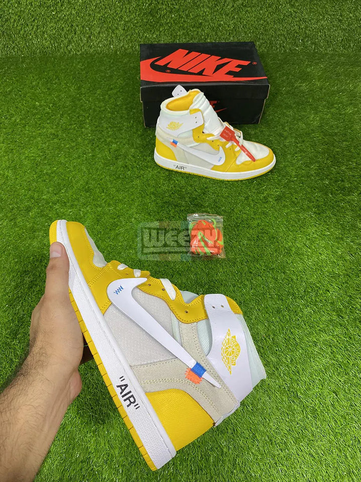 Jordan 1 x Off White (Canary Yellow) buy online Pakistan - Weeby Shoes