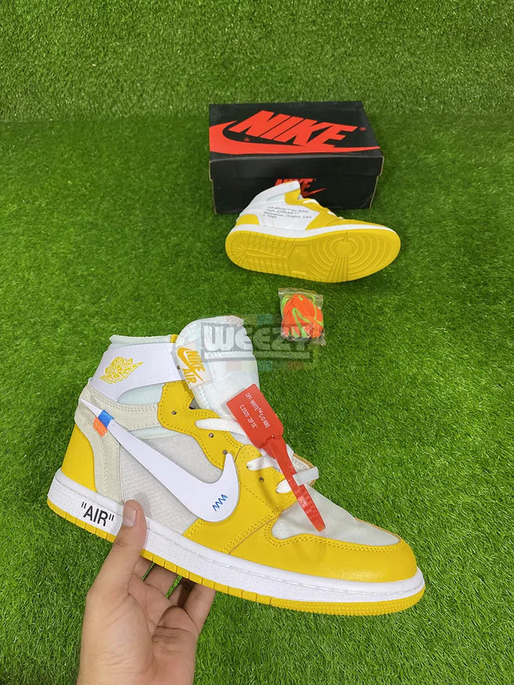 Jordan 1 x Off White (Canary Yellow) buy online Pakistan - Weeby Shoes