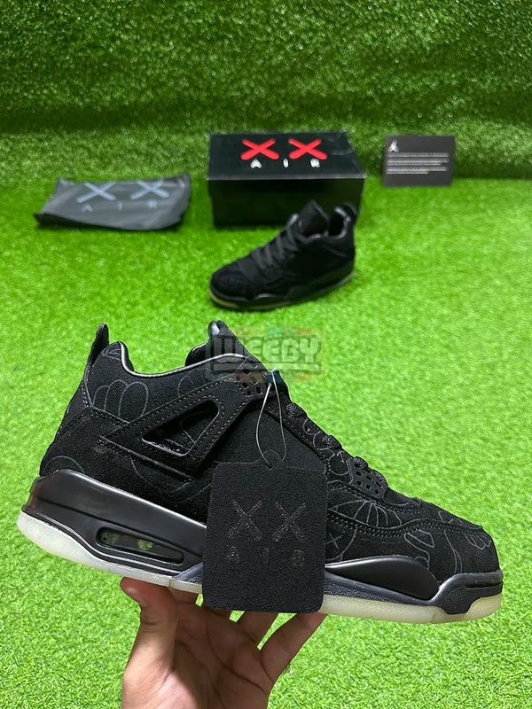 Jordan 4 (Kaws xx) (Black) (Glow in Dark) (Premium Quality)