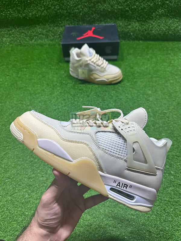 Jordan 4 x Off White (Sail) (BG) (Premium Quality)