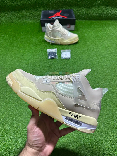Jordan 4 x Off White (Sail) (Premium Quality)