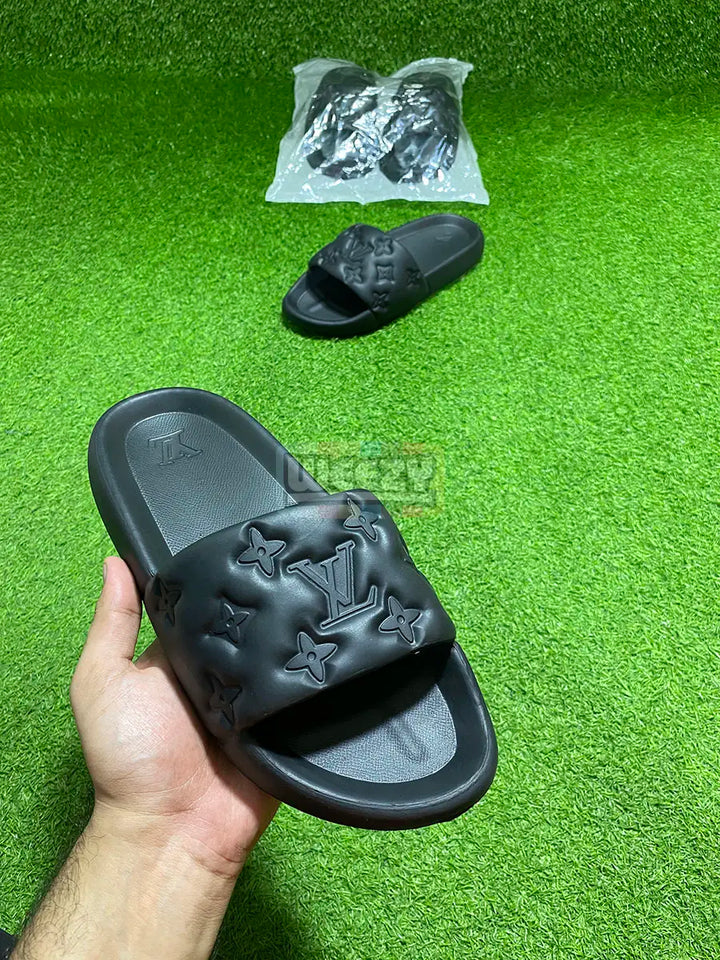 LV Slide (T Blk) (Premium Batch) buy online Pakistan - Weeby Shoes