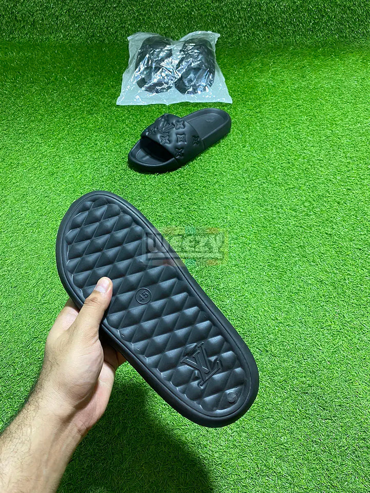 LV Slide (T Blk) (Premium Batch) buy online Pakistan - Weeby Shoes