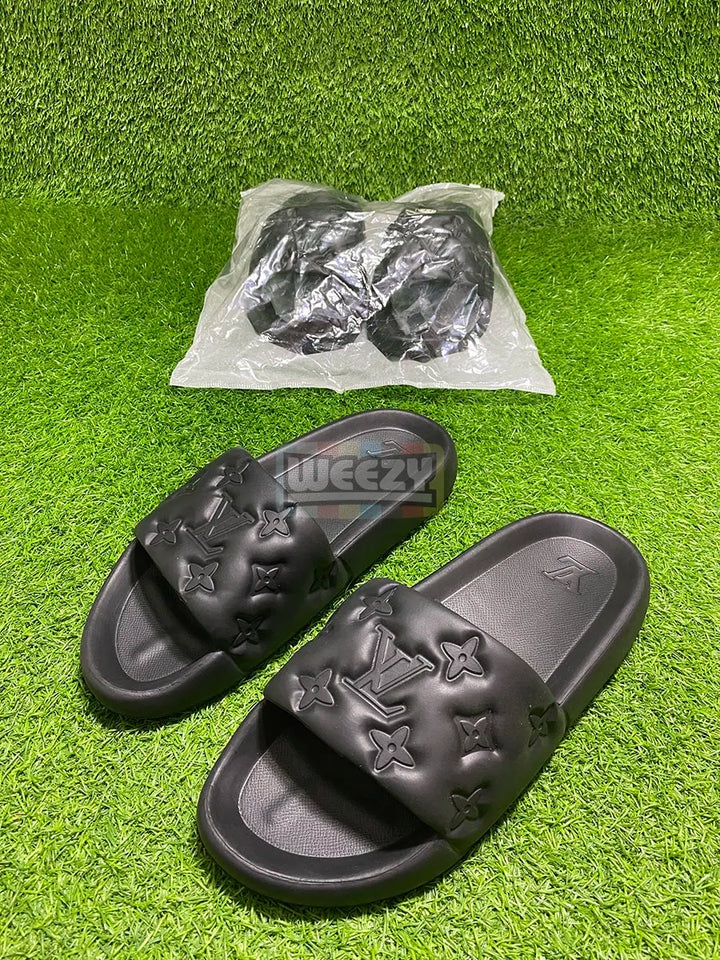 LV Slide (T Blk) (Premium Batch) buy online Pakistan - Weeby Shoes