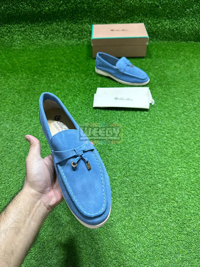 Loro Piana Summer Loafers (Ice Blue) (Premium Quality)