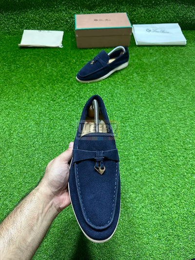Loro Piana Summer Loafers (Navy) (Premium Quality)