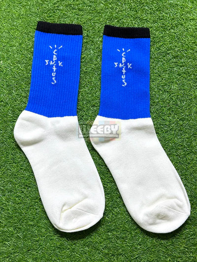 Travis Scott (Frags) (Blue/W) (Long) Socks