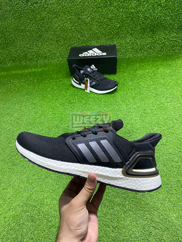 Ultraboost 20 (Blk/W/Silver Stripes) (Premium Quality)