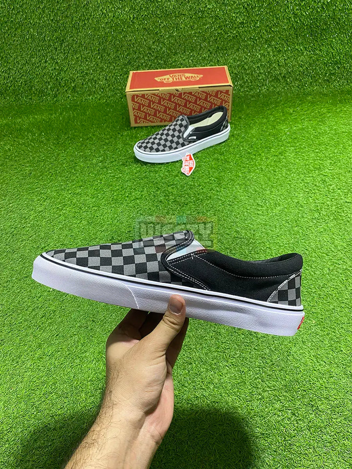 Vans Slip on (Checkered) (Grey) (Premium Quality) buy online Pakistan - Weeby Shoes