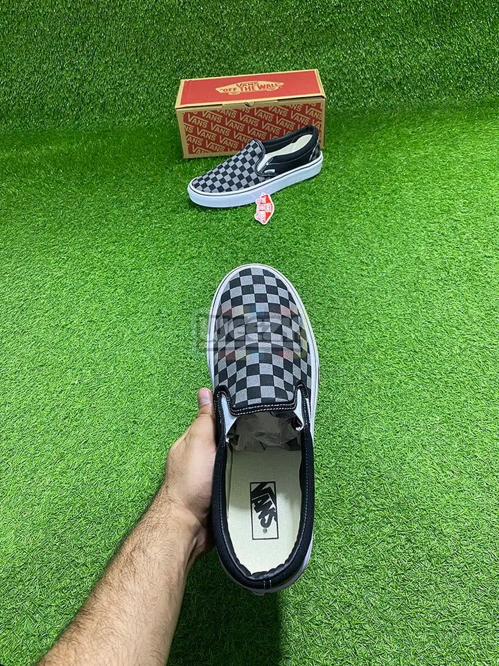 Vans Slip on (Checkered) (Grey) (Premium Quality) buy online Pakistan - Weeby Shoes