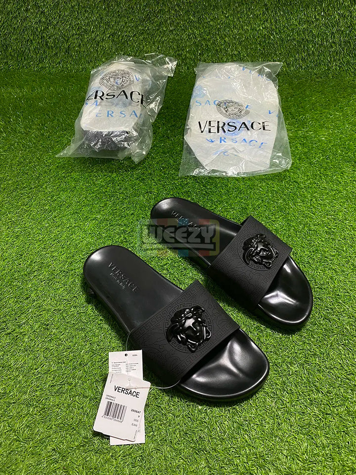 Versace Logo Slide (Blk) (Premium Batch) buy online Pakistan - Weeby Shoes